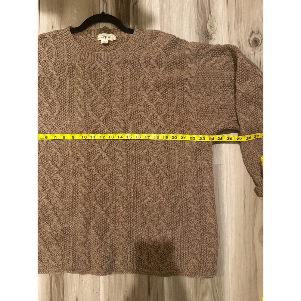 J.Crew Vintage Donegal Wool Sweater Oarsman Cable‎ Knit 90's Fisherman Grandpa